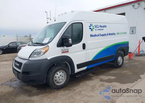 2019 Ram Promaster 1500 High Roof 136 Wb z USA, uszkodzony, nr VIN 3C6TRVBG9KE501240